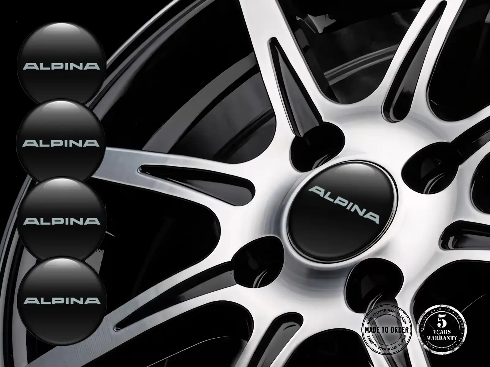 Alpina Gewölbte Aufkleber Design Hochwertige Radembleme